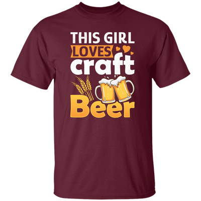 This Girl Love Craft Beer, Beer Lover, Retro Beer Unisex T-Shirt