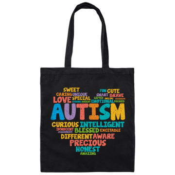 Autism Love Gift, Healing Gift, Heal Autism, Autism Awareness, Retro Gift, Autism Vintage Canvas Tote Bag