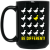 Different Duck, Be Different, Love To Different, Best Of Different Lover Black Mug