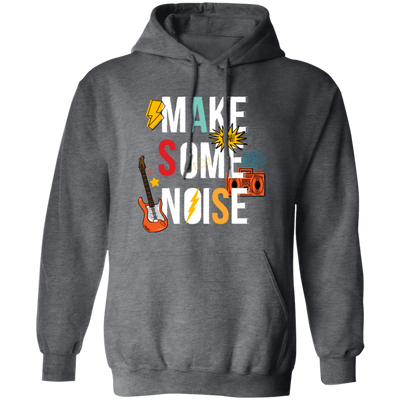 Make Some Noise, Love The Rock Music, Guitar, Cassette Pullover Hoodie