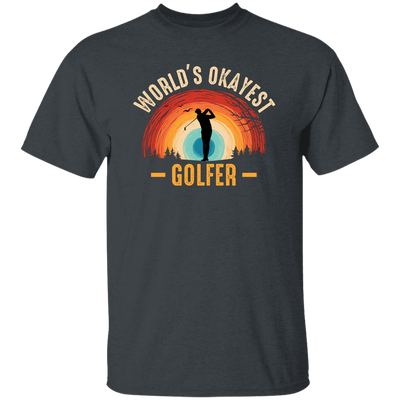 World's Okayest Golfer, Retro Golfing, Golf Player Unisex T-Shirt