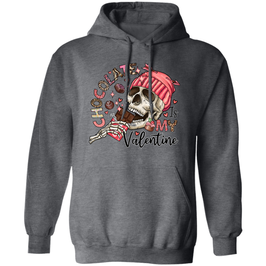 Valentine's Day, Chocolate Is My Valentine, Love Chocolate Pullover Hoodie