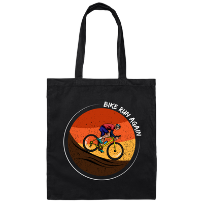 Love To Biking, Best Bike Lover Gift, Retro Biker Love Gift, Ride A Bike Canvas Tote Bag