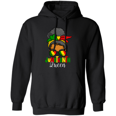 Juneteenth Queen, Messy Bun, Black Woman, Juneteenth Independence Day1865 Pullover Hoodie