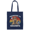 Vintage Promoted To Grandpa Bear, Bear Lover Gift In Vintage Canvas Tote Bag