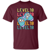 Gamer, Level 18 Up, 18th Birthday, Play Station, Game Player Unisex T-Shirt