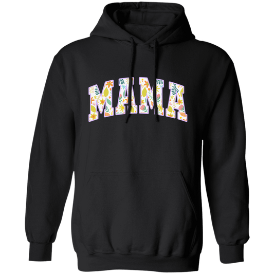 Mama Gift, Floral Mama, Mama Varsity, Mama Design, Mother's Day-purple Pullover Hoodie