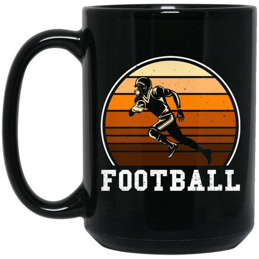 Retro Football, Run For Football, Love Sport, Football Vintage Black Mug