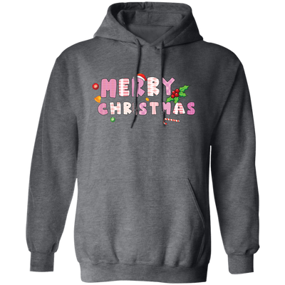 Merry Christmas, Pinky Christmas, Pink Lover, Christmas Lover, Merry Christmas, Trendy Christmas Pullover Hoodie