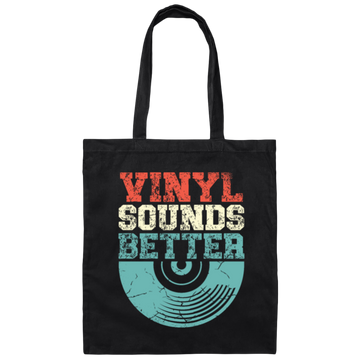 Love Vinyl, Vinyl Sounds Better, Audiophile Music, Vinyl Player, Love Vinyl Canvas Tote Bag