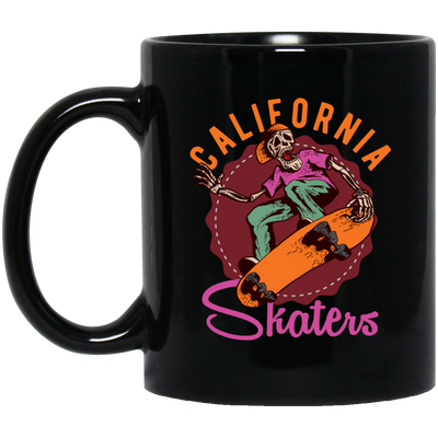 California Skaters, Skating, Hippie Skate, Skate Surfing Black Mug