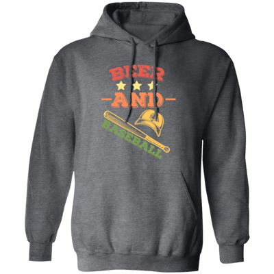 Beer And Baseball, Retro Baseball, American Football, Baseball Gift Pullover Hoodie