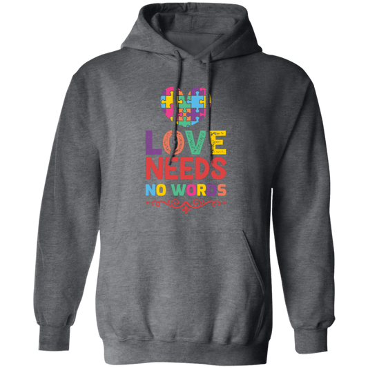 Love Needs No Words, Love Puzzle, My Love Pullover Hoodie