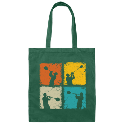 Retro Blowing Job, Glass Blowing, Squares Glassworking, Vintage Style Canvas Tote Bag