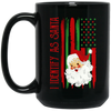 American Santa, I Identify As Santa, American Christmas, Merry Christmas, Trendy Christmas Black Mug