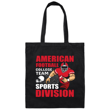 Love Rugby, American Football Gift, American Sport, College Team, Sports Division Canvas Tote Bag