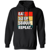 Eat Sleep Scout Repeat, Retro Scout, Scout Camping Pullover Hoodie