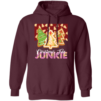 Christmas Tree Junkie, Xmas Tree Gingerbread, Gingerbread Lover, Merry Christmas, Trendy Christmas Pullover Hoodie