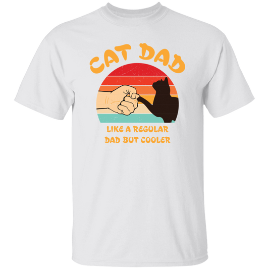 Cat Dad, Like A Regular Dad But Cooler, Cat Lover, Retro Cat Unisex T-Shirt