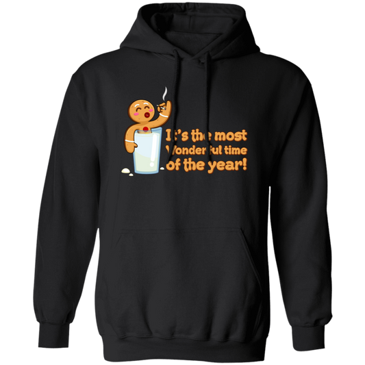 It's The Most Wonderful Time of The Year, Chilling Gingerbread, Merry Christmas, Trendy Christmas Pullover Hoodie