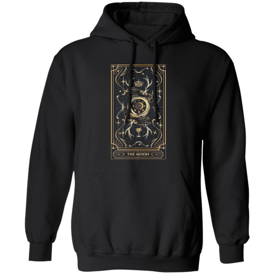 The Tarot Moon, Tarot Card, Moon Tarot, Moon Card Pullover Hoodie