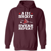 Aim Shoot Swear Repeat, Billiard Lover, Love Billiard Pullover Hoodie