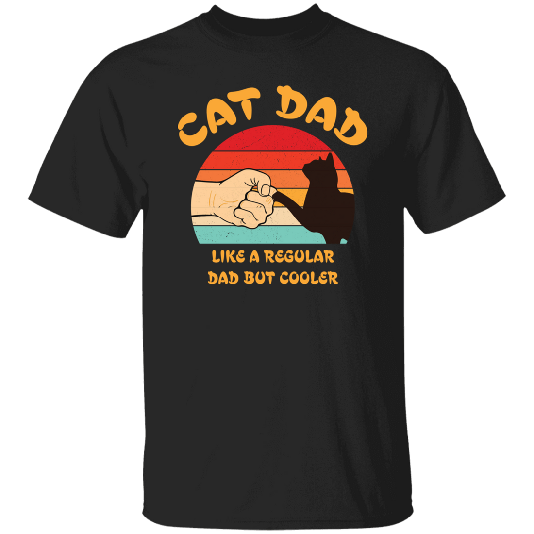 Cat Dad, Like A Regular Dad But Cooler, Cat Lover, Retro Cat Unisex T-Shirt