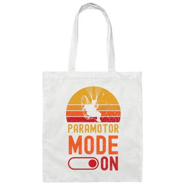 Retro Love To Fly, Paramotor Mode On Love, Paraglider Gift Canvas Tote Bag