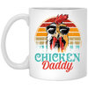 Chicken Daddy Gift, Love Retro Chicken, Father's Day Gift White Mug
