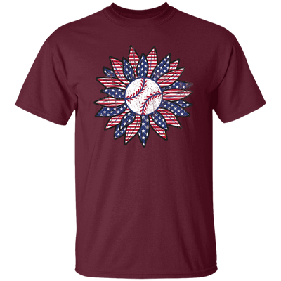 American Baseball, Sunflower Baseball, Leopard Sunflower-2 Unisex T-Shirt