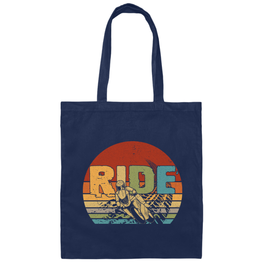 Rider Gift, Retro Ride Gift, Best Ride Ever, Ride Dirt Bike, Motorcross Lover Gift Canvas Tote Bag