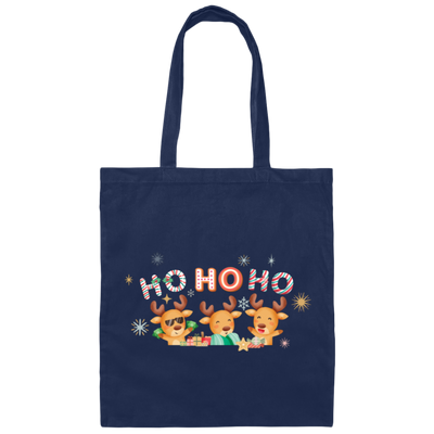 Christmas Reindeer, Ho Ho Ho, Cute Xmas Reindeer, Merry Christmas, Trendy Chrismas Canvas Tote Bag