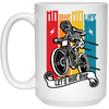 No Bike No Life, Let's Ride Bike, Retro Bike, Motorcycle Vintage White Mug