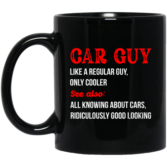 Love Car, Car Guy Definition Mechanic, Car Lover Distressed Black Mug