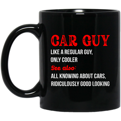 Love Car, Car Guy Definition Mechanic, Car Lover Distressed Black Mug