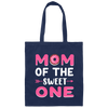 Love Mom, Mom Of The Sweet One, Best Mom Ever, Pinky Mom, Love Doghnut Canvas Tote Bag