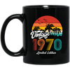 Vintage 1970, 1970 Birthday, 1970 Limited Edition, 1970 Retro Black Mug