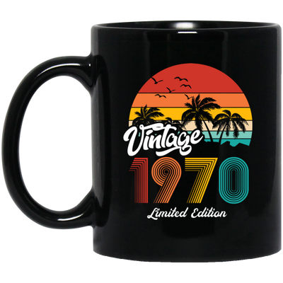 Vintage 1970, 1970 Birthday, 1970 Limited Edition, 1970 Retro Black Mug