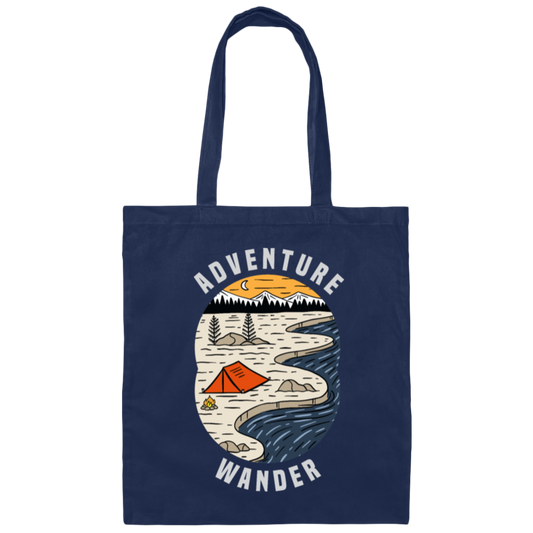 Adventure Wander, Vintage Wanderlust Canvas Tote Bag