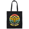 Retro Bee Dad Beekeeper, Beekeeping Honey Bees Canvas Tote Bag