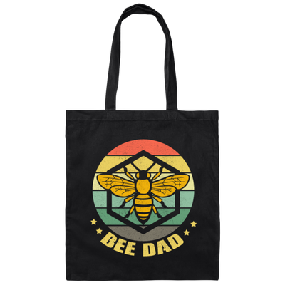 Retro Bee Dad Beekeeper, Beekeeping Honey Bees Canvas Tote Bag