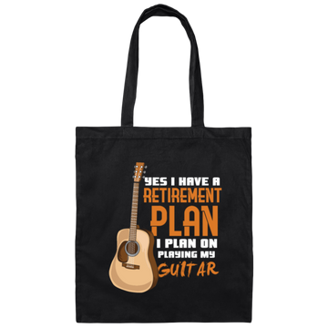 Guitar Player Gift Funny Retirement Plan Funny Guitarist Bass Guitar Canvas Tote Bag