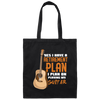 Guitar Player Gift Funny Retirement Plan Funny Guitarist Bass Guitar Canvas Tote Bag