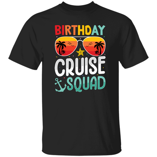 Birthday Cruise Squad, Retro Beach, Retro Birthday Unisex T-Shirt