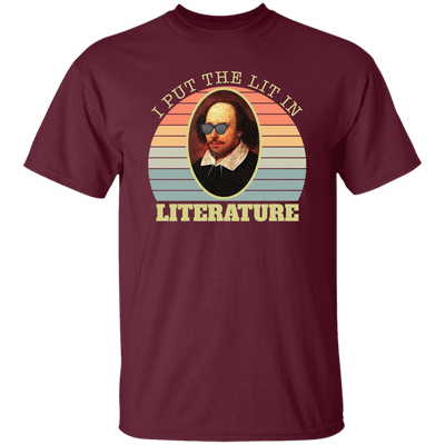 I Put The Lit In Literature, Retro Literature Unisex T-Shirt