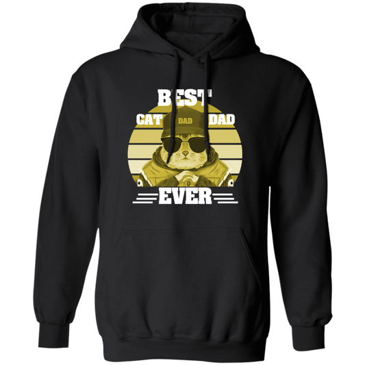 Best Cat Lover, Best Cat Dad Ever Vintage, Cool Cat, Love Kitten Pullover Hoodie