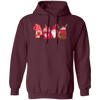 Gnome With Cups, Love Gnome, Valentine Gnome, Valentine's Day, Trendy Valentine Pullover Hoodie