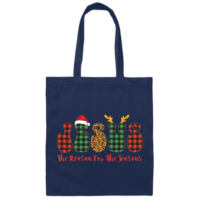 Jesus Is The Reason For The Seasons, Santa Jesus Canvas Tote Bag