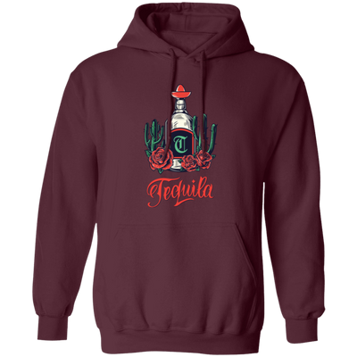 Tequila Bottle, Wine Bottle Central Cactus Forest Pullover Hoodie