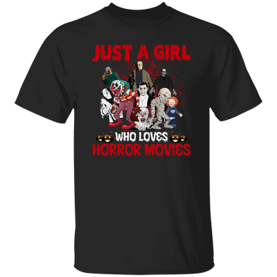 Just A Girl Who Loves Horror Movies, Funny Halloween Unisex T-Shirt